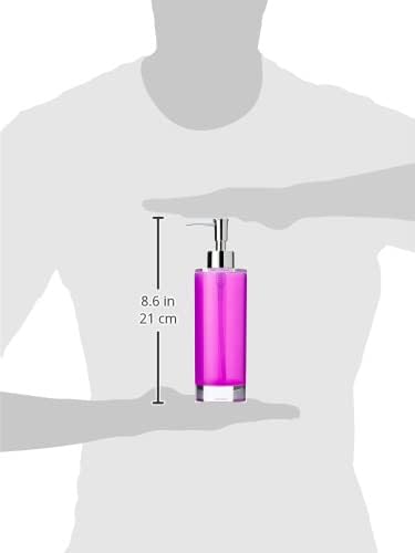 Excelsa Soap Dispenser, Polystyrol Purple, 6.5 x 6.5 x 22 cm