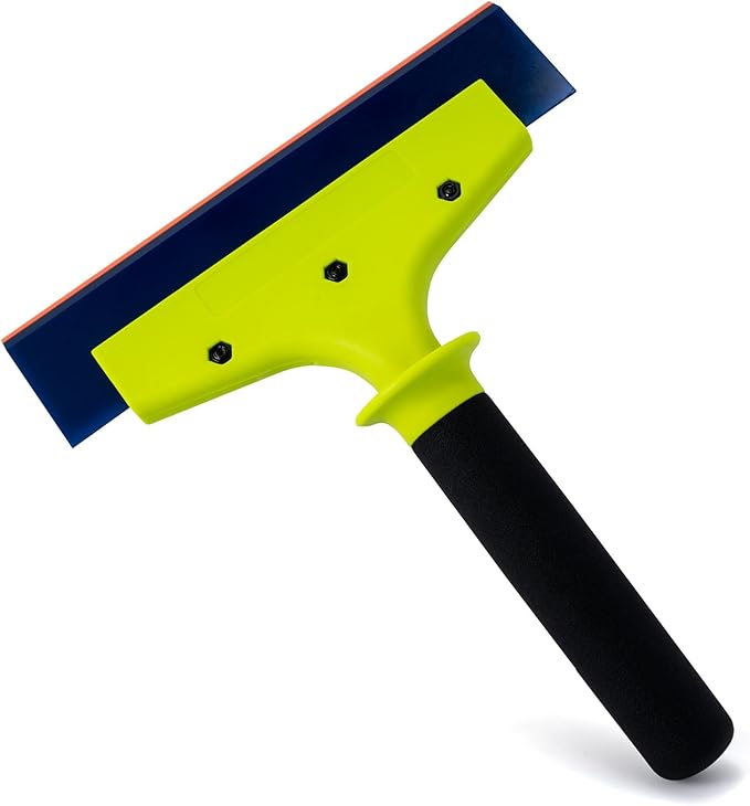 NEWISHTOOL 2 Pack Rubber Squeegee with Nylon Handle for Water Removal, Glass Cleaning, PPF Installing and Window Film Application