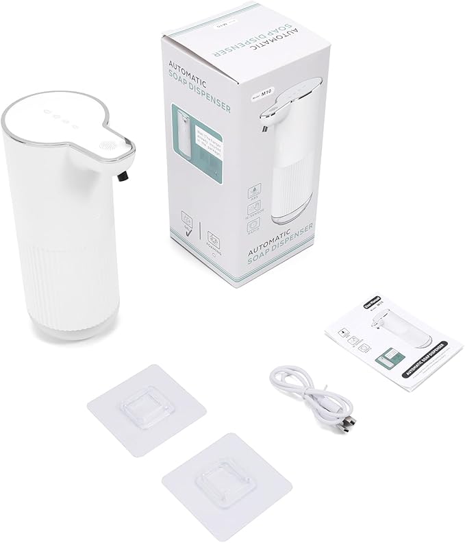 Upgraded 12oz Automatic Soap Dispenser, Hand Soap Dispenser IPX6 Waterproof, USB Rechargeable, 4 Levels Adjustable Automatic Liquid Shower for Kitchen Bathroom