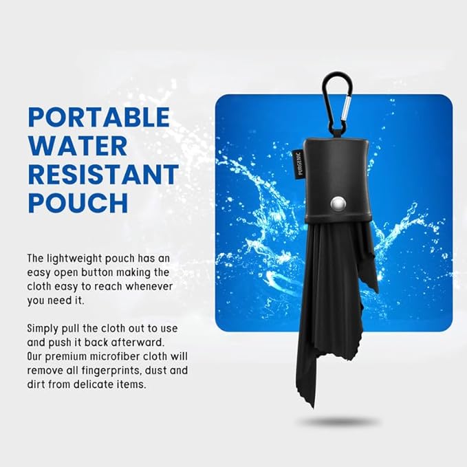 Microfiber Cloth & Glasses Wipes (6 Pack) Lens & Glasses Cleaning Cloth - Eyeglass Cleaner - Camera Lenses & Gadget Delicate Screens - All Six