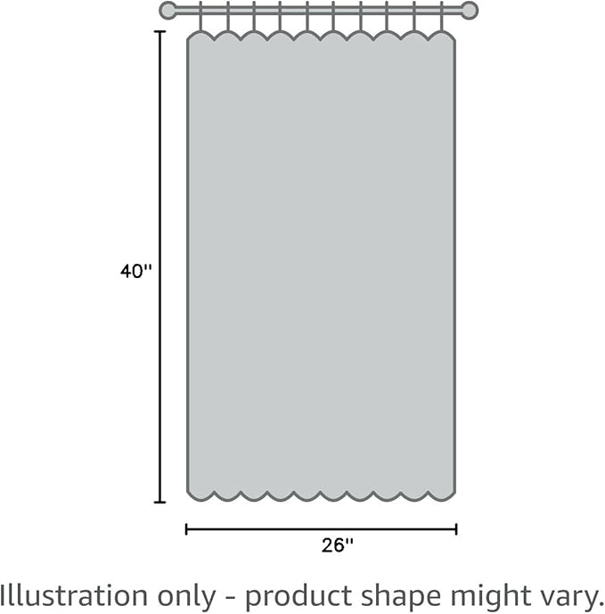 RYB HOME Privacy French Door Curtains, Rich Linen Texture Room Darkening Window Curtains and Drapes Thermal Insulated Tricia Door Blinds for Patio Doorway, W26 x L40 inch, 1 Panel, Mocha