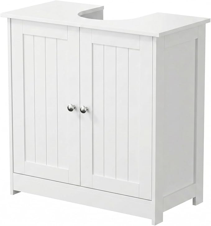 Pedestal Sink Storage Cabinet with 2 Doors Traditional Under Sink Cabinet