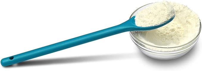Silicone Stirring Spoons Set of 3, 12 Inch Long Handle, Nonstick Mixing Spoons, BPA Free, Nontoxic & Heat Resistant to 480F (2 in Greenish Blue)