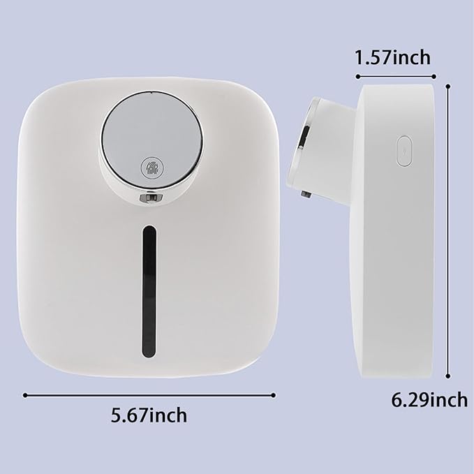 Automatic Soap Dispenser Touchless,Soap Dispenser for Kitchen Sink,Foaming Soap Dispensers-Rechargeable, Adjustable Foam Volume with Digital Display & Temperature Monitoring (White)