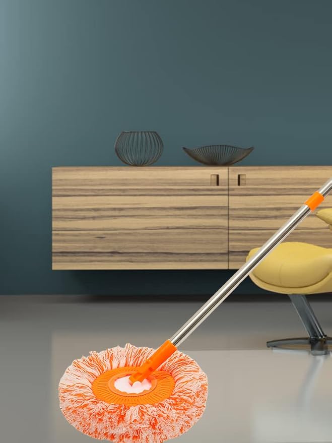 360° Rotatable Adjustable Cleaning Mop with 4 Mop Head, Extendable Wall Cleaning Mop, Spin Mop for Floor Cleaning, Wall Cleaning Bathroom Cleaning Household Supplies,Spin Mop for Floor Wall Bathroom