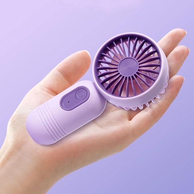 Mini Portable Fan 12 Pack, Cute Handheld Battery Operated Lightweight Small Personal Fans with 3 Speeds and USB Rechargeable Eyelash Fan for Stylish Girl Kids Women Men Office Outdoor Travel Camping