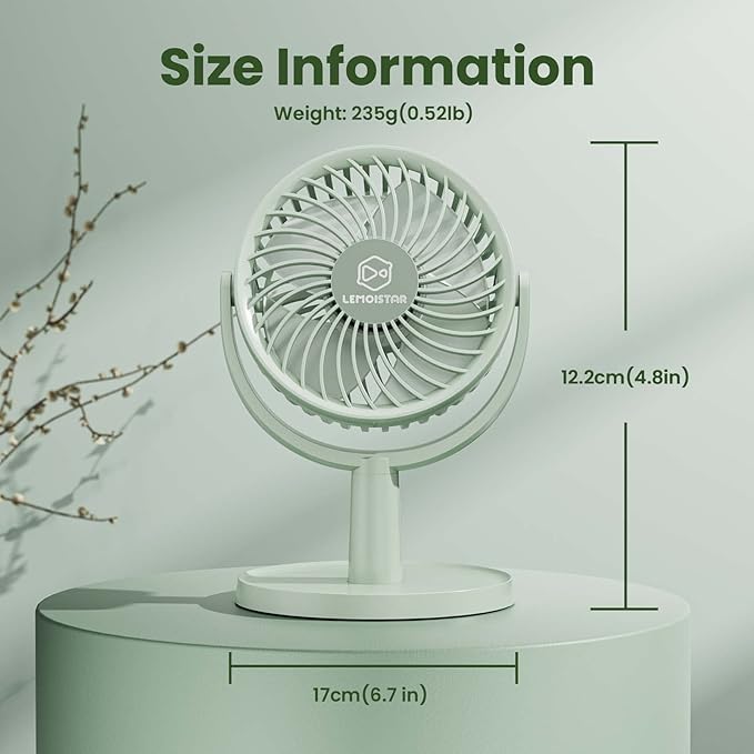 Shinebella 4 Speeds Small Desk Fan with Strong Airflow, Personal Portable Mini USB Fan, Quiet, 310 Degree Rotation, Detachable, Easy to Clean, Lightweight, 4 inch, for Bedroom, Desk, Home… B08NP31ZWB