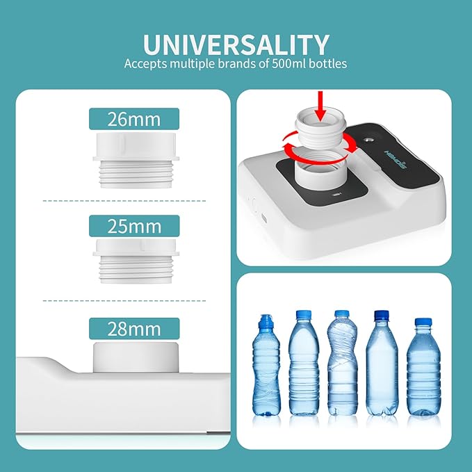 Portable Humidifier - Small Air Humidifiers for Bedroom, Plants, Office, Travel - Cool Mist Humidifiers, Color-Changing Accent Light, 2 Mist Settings, Ivory