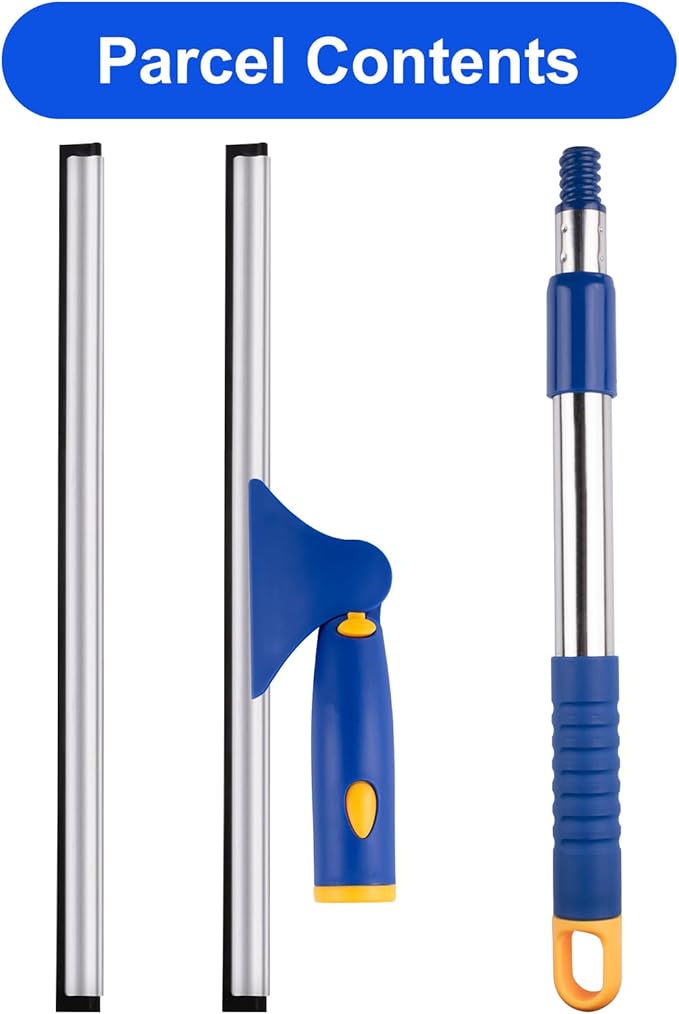 BITOPE 14" Shower Squeegee - 2 Refills, Cleaning Glass/Mirrors