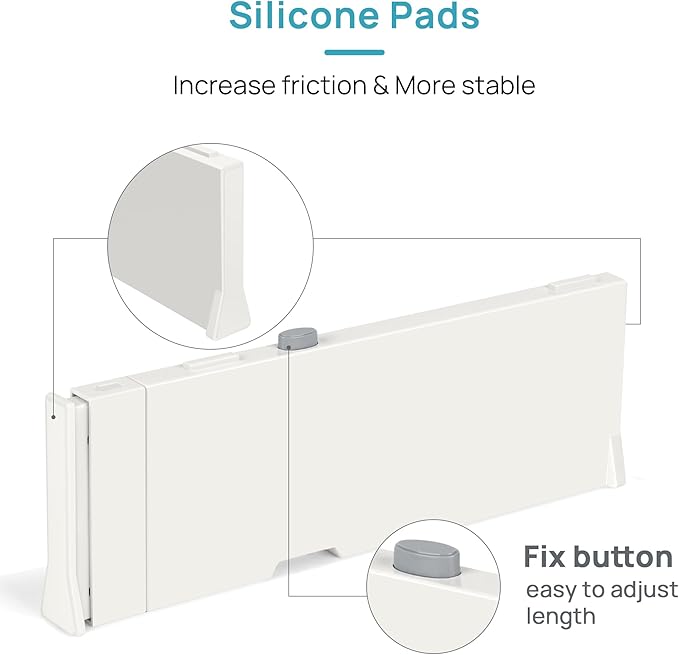 12 Pack Drawer Dividers for Clothes, Kitchen & Office Storage