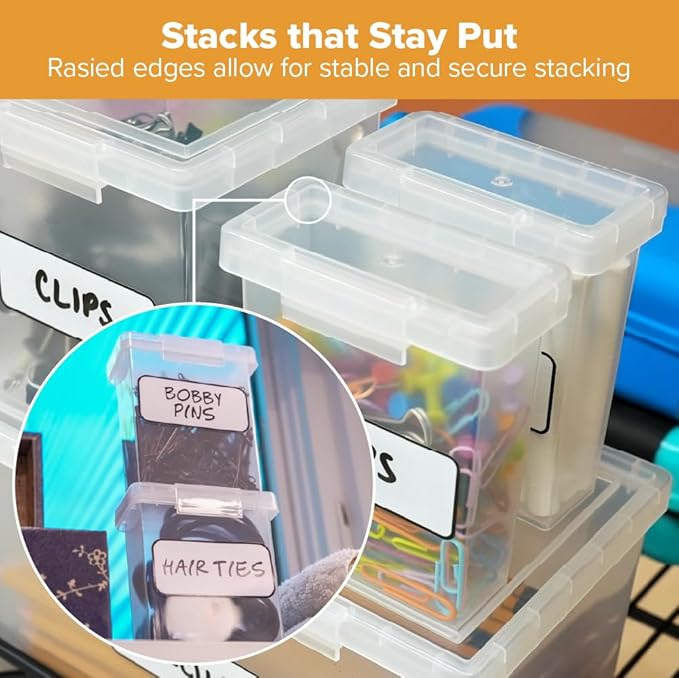Bostitch Konnect Storage Containers with Lids, 2 0.5-Qt Boxes)