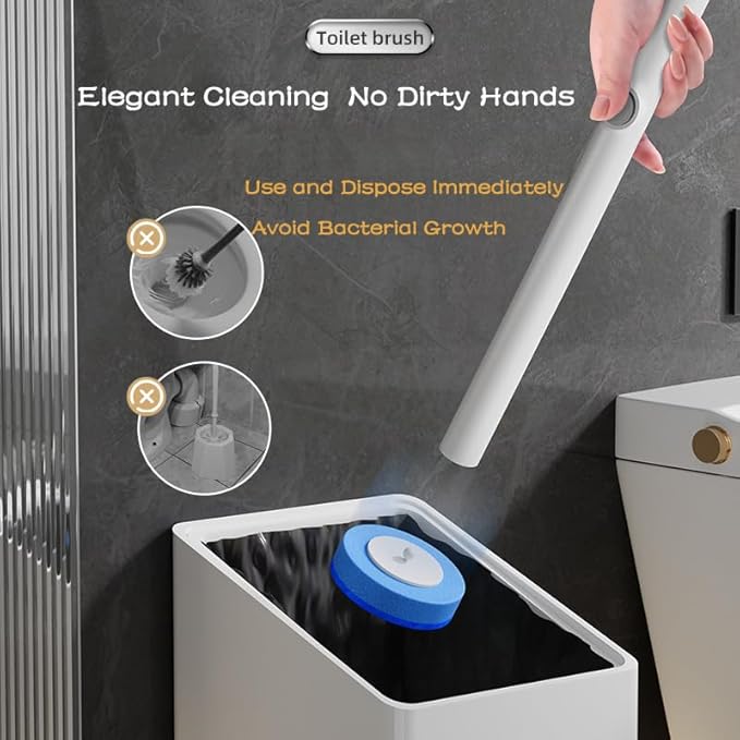 56pc Refills Disposable Toilet mats Brush Cleaning System, Toilet Cleaning Brush,No Handle or Base,Toliet Wand Refills,Toilet Bowl Clean Refill Pads,Toilet Scrubber Refill