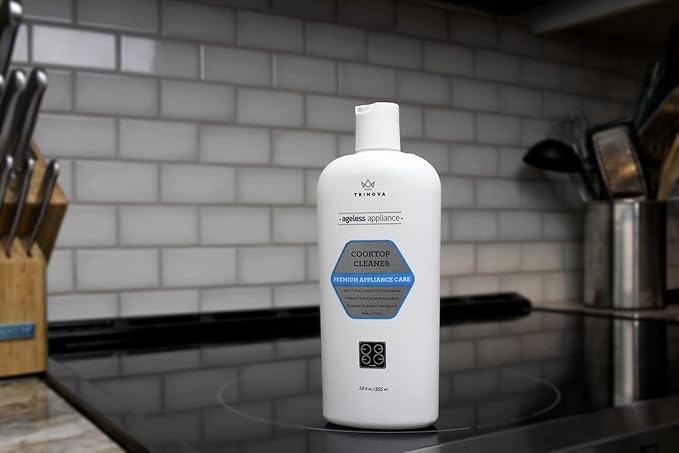 TriNova Premium Cooktop Cleaner and Scrubbing Pads. Best Cleaning Kit for Smooth Top Ranges & Stoves of Glass