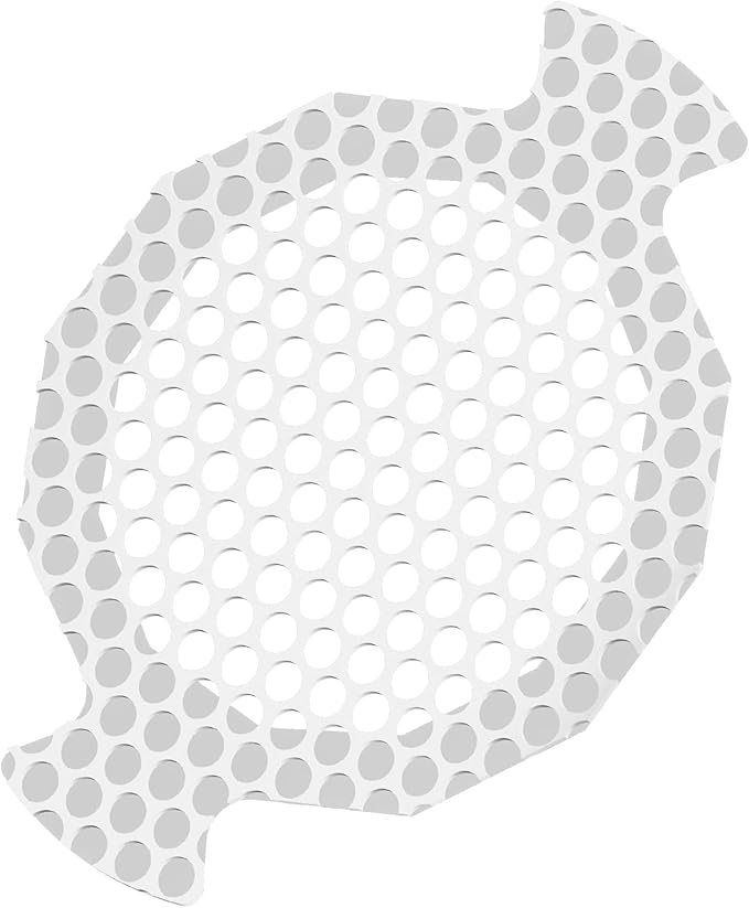 INVIHUG, 25 Pack, Disposable Shower Drain Hair Catcher Mesh Stickers, Disposable Hair Drain Catcher.(White,4.1inch), Hc2-4.1inRound-25