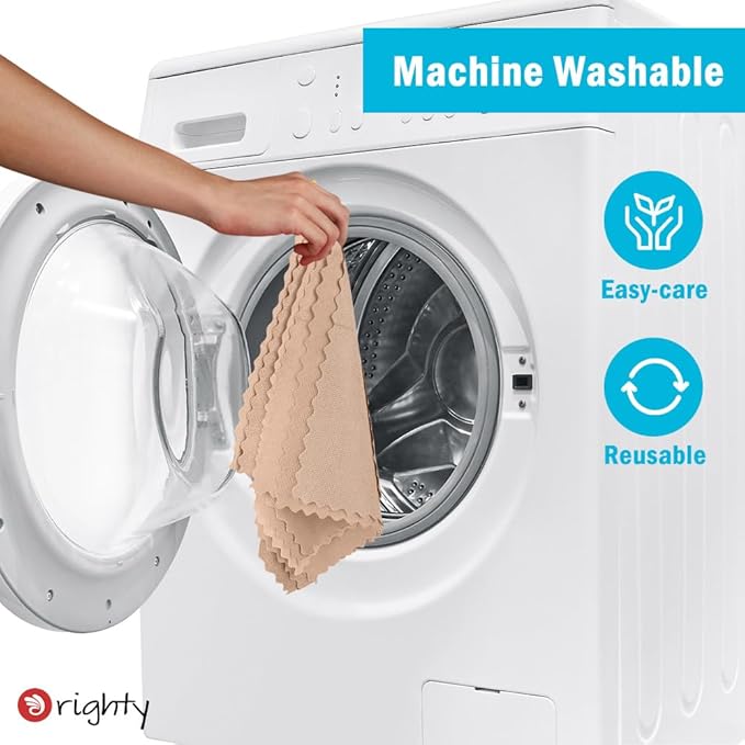 Orighty Microfiber Cleaning Cloth, 24 Pack Highly Absorbent Cleaning Supplies, Reusable Clean Rags for House, Microfiber Cloth for Kitchen, Window, Car Care, 11.5x11.5 inch Brown