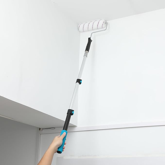 Bates- Extension Pole, 1.4 to 3 Ft Pole, Black & Teal, Telescoping Pole, Extendable Pole, Telescopic Pole, Paint Pole, Paint Roller Extension Pole