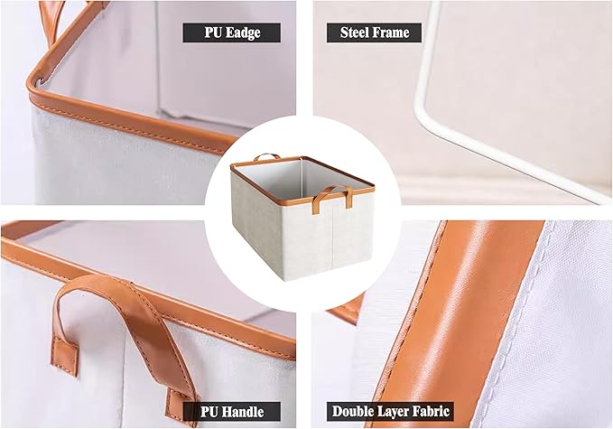 4 Pcs Closet Clothes Organizer with Handle, 4 White