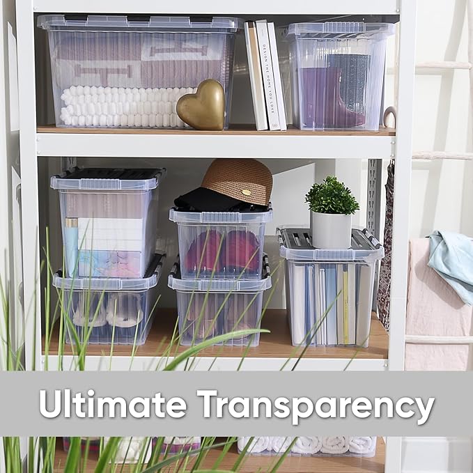 Storage Bins with Lids, 4 Pack, 15"x10"x10.25"