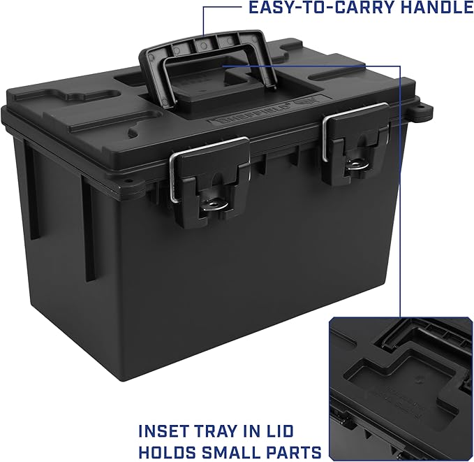 12764 XL Storage Bins With Lids, 4-Pack Stackable Storage Bins, Made in USA