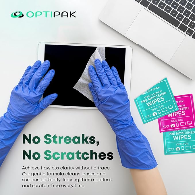 Sparkle Anti-Reflective Safe Lens Cleaner Spray Kit - (2) 1oz Glasses Cleaner Spray, (5) Pre-Moistened Lens Wipes & (1) Travel Pouch for Eyeglasses