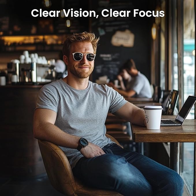 EVEO Glasses Cleaner Spray - Eyeglass Cleaner (No Streaks)| Eye Glass Cleaners Spray + Lens Cleaner Microfiber Cleaning Cloth