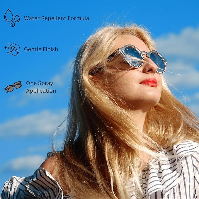 Glare Guard Clear View Lens Cleaner w/Microfiber Cleaning Cloth,Anti-Streak Glasses Cleaner Spray,Pro-Grade Eyeglass & Sunglass Cleaner
