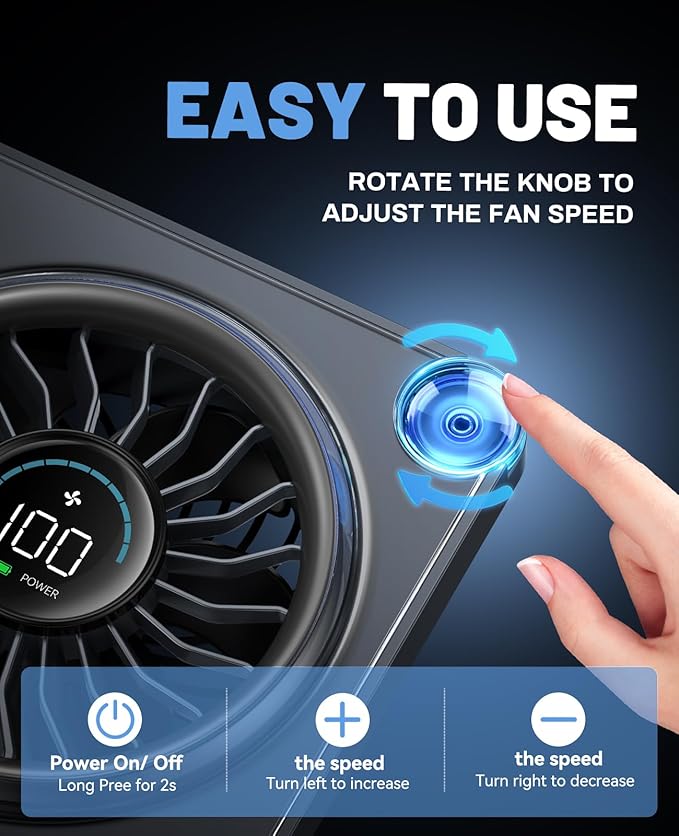 Small Desk Fan, Quiet Portable Table Fan with 100 Speeds, 12 Hrs Cooling, Strong Airflow, Digital Display, 180° Adjustable, Rechargeable Desktop Fan for Bedroom Office Cruise Travel, Black