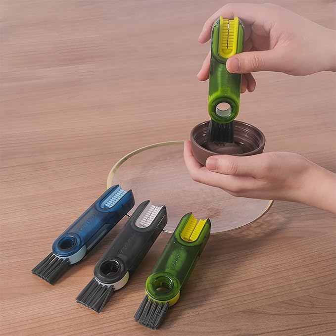 3 in 1 Cup Lid Gap Cleaning Brush Set, Multifunctional Insulation Bottle Cleaning Tools, Mutipurpose Tiny Silicone Cup Holder Cleaner