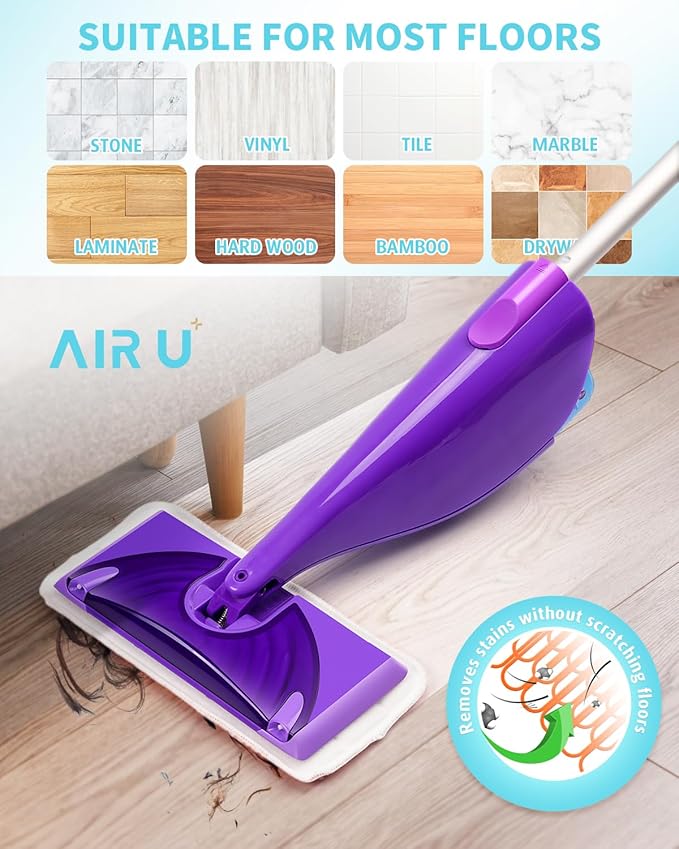 Power Scrubbing Reusable Mop Pads for Swiffer Wet Jet Mops (12 Pack), Wet Jet Refills, Washable Microfiber Mop Pads for Floor Cleaning Wet Dry Use