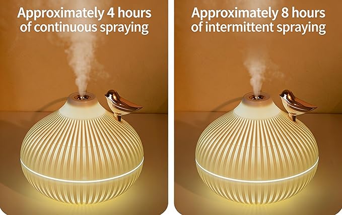 Portable Small Onion Humidifier, 300ml Desktop Mini Humidifier with 3-Color Warm Night Light, for Bedroom Home Office Travel