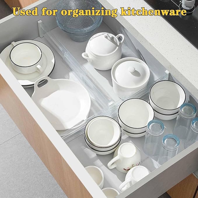 8 Pcs Drawer Dividers for Clothes, 8, white