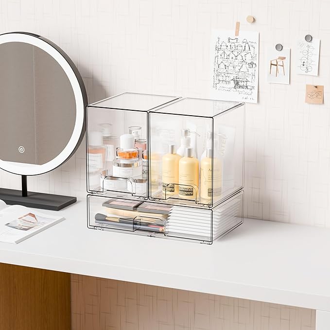 3 Set Clear Baby Bottle Organizer for Countertop