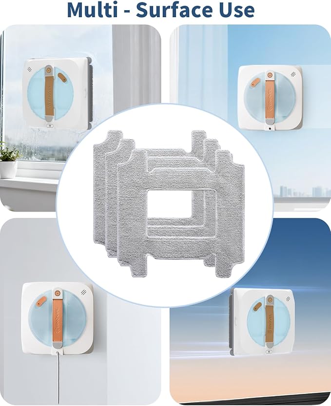 Window Cleaner Robot Replacement Cloths (8-Pack) - Sticky, Easy - Install for Spotless Windows - for YW769