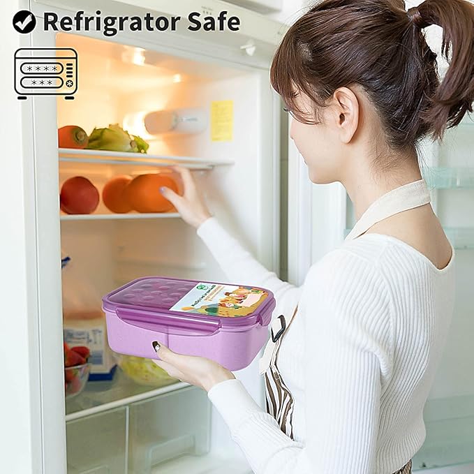 MISS BIG® Bento Box,Bento Box Adult,Lunch Box,Leak Proof Lunch Containers,No BPAs and No Chemical Dyes Bento Lunch Box