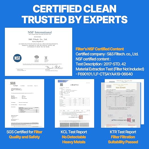 Cleansing Washbasin Faucet Filter - Pure Carbon Filters for Bathroom & Kitchen Water (1 Year Supply) (AJ8310C-SET-1YR)