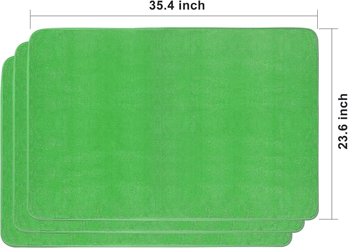 JOYMOOP Microfiber Towels for Cars, 3 Pack 35.4" x 23.6" Car Drying Towel, Green Reusable Car Towel, Quick Drying Car Microfiber Cleaning Cloth for RVs, SUVs, Trucks