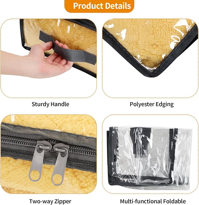 Fixwal 6pcs Clear Blanket Storage Bags with Zipper, Plastic Storage Bags for Closet Clothes Comforter Toys Sweaters Bedding, Bed Sheet Organizers (35L, 9.5 Gallons)
