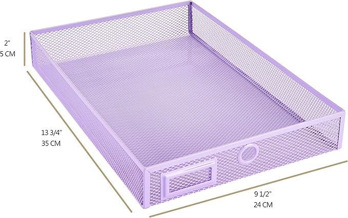 Annova Desk Organizer Wire Mesh 3 Tier Sliding Drawers Paper Sorter/Multifunctional/Premium Solid Construction for Letters, Documents, Mail, Files