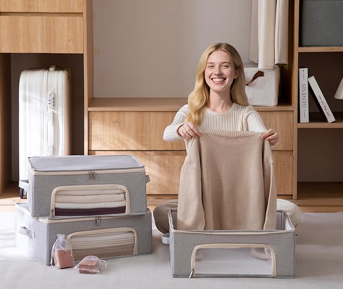 2-Pack Cashmere Sweater Storage Bags with Natural Cedar Blocks