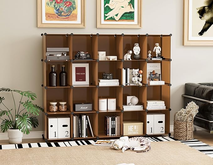 6-Cube Storage Organizer, Closet Organizer Storage Shelf Bookcase Bookshelf with Metal Hammer, Storage Cubes Organizer Cabinet for Kids, Closet, Bedroom, Bathroom, (11.8x11.8x11.8 inch)
