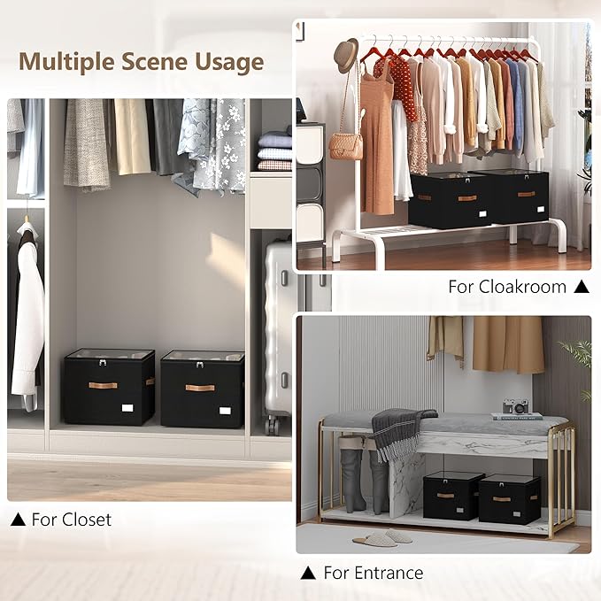 Shoe Organizer for Closet, Black