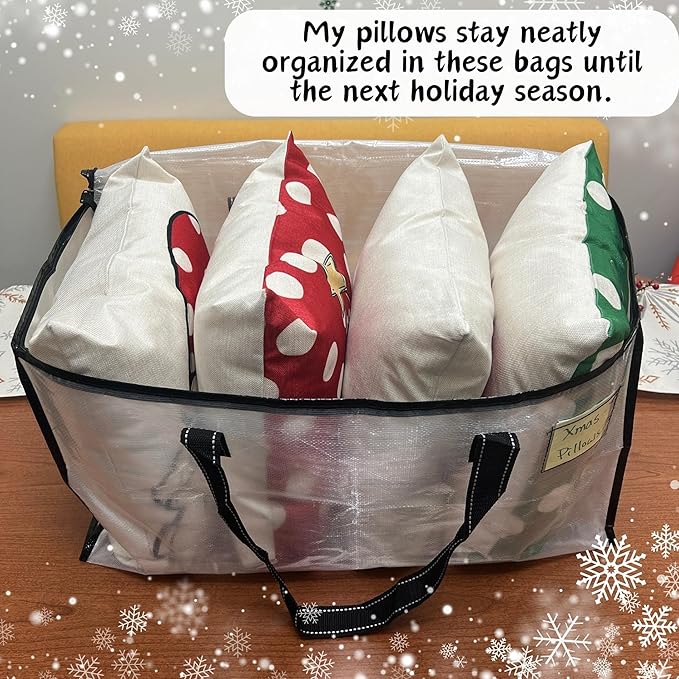 6 Pack Heavy Duty Moving Bags, Clear Storage Bags for Clothes and Comforters