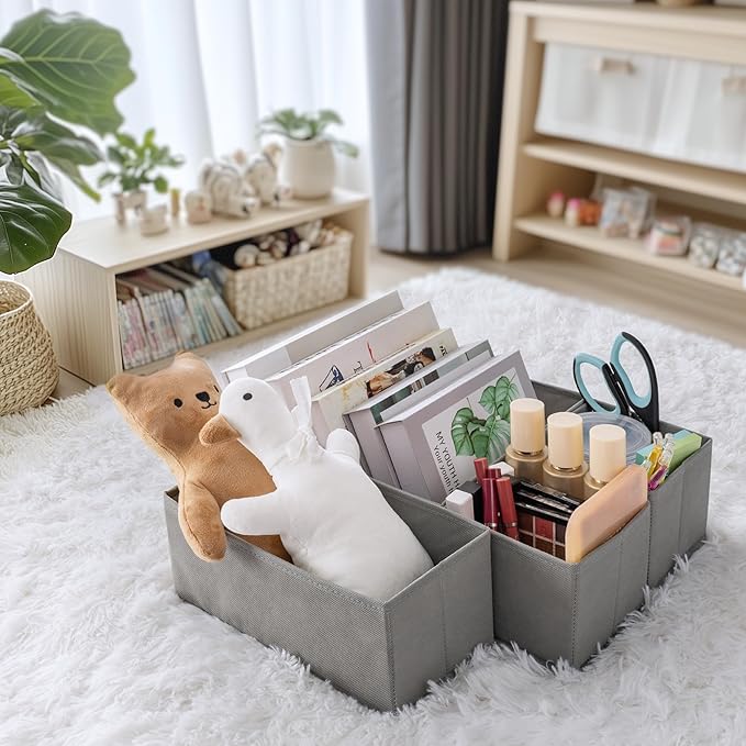 Drawer Organizer Clothes, 14 Pack Dresser Organizer for Baby Clothes, Grey