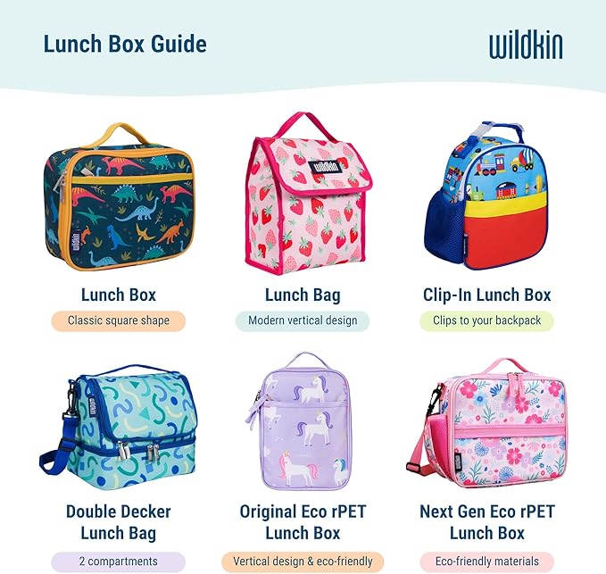 Wildkin Reusable Food Container for Kids – Airtight, Leak Resistant, Dishwasher Safe - Trains, Planes & Trucks