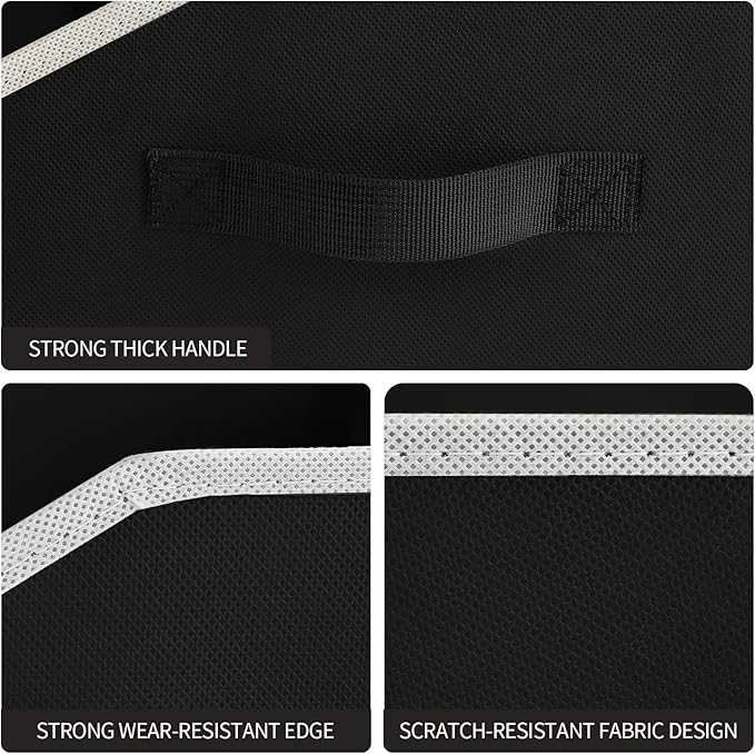 Closet Baskets for Shelves Trapezoid, Black