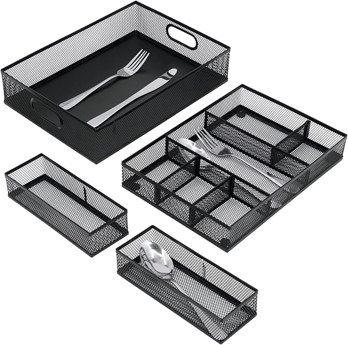 Desk Drawer Organizer with 6 Adjustable Dividers