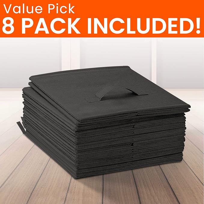 Criusia Large Storage Cubes - 13 Inch Heavy Duty Fabric Storage Bins for Shelves Closet, Cube Organizer