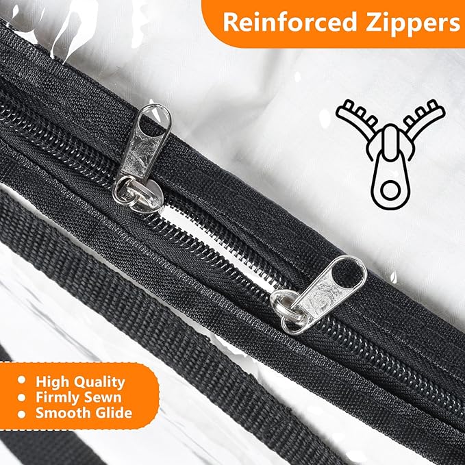 4 Pack Clear Clothes Storage Bags, Vinyl Blanket Storage Containers with Heavy Duty Zipper, Foldable Moving Bags, Closet Organizers for Bedding, Clothing, Comforters, Linens, Duvet (40L)