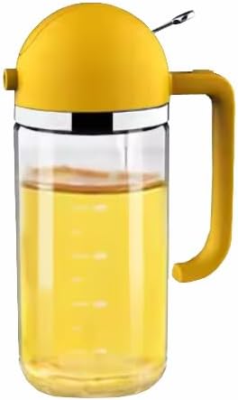 Oil Dispenser bottle for kitchen - 2 in 1 Oil Dispenser and Oil Sprayer - 500ml Oil Bottle with Pourer - Oil Sprayer for Cooking, Kitchen, Salad, Barbecue (YELLOW)