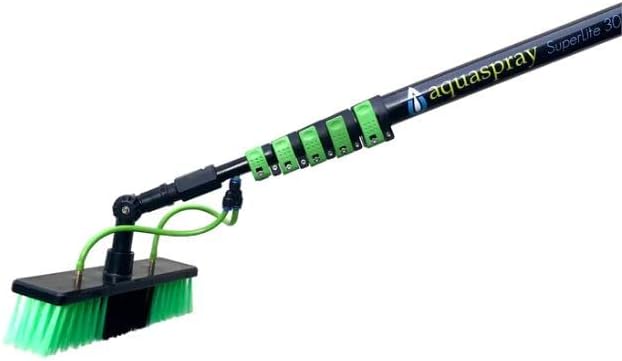 30 Feet Reach Solar Panel Cleaning Brush & Pole Water Fed Pole Kit